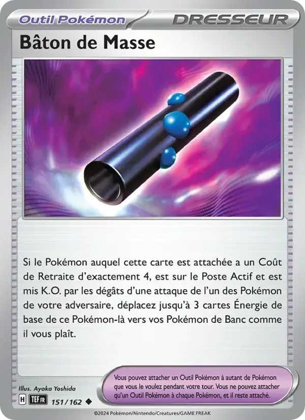 Carte Pokémon Bâton de Masse n°151 – Forces Temporelles