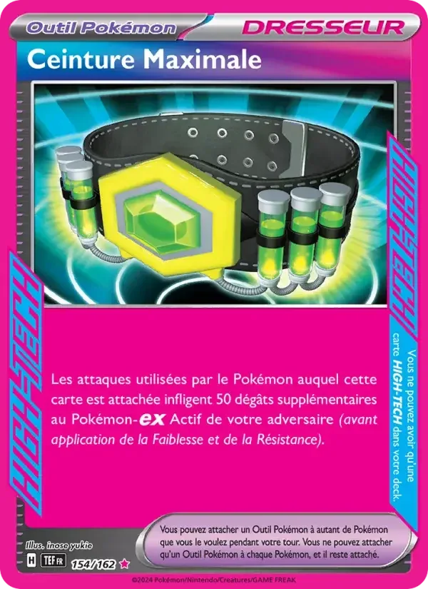 Carte Pokémon Ceinture Maximale n°154 – Forces Temporelles