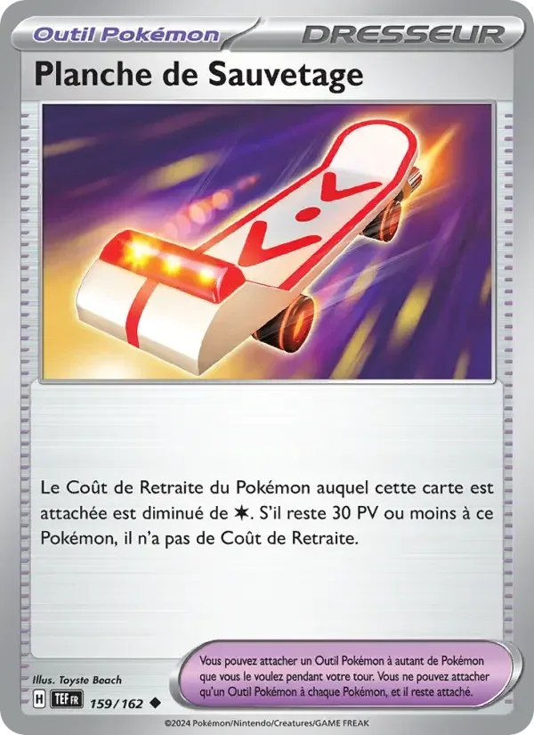 Carte Pokémon Planche de Sauvetage n°159 – Forces Temporelles